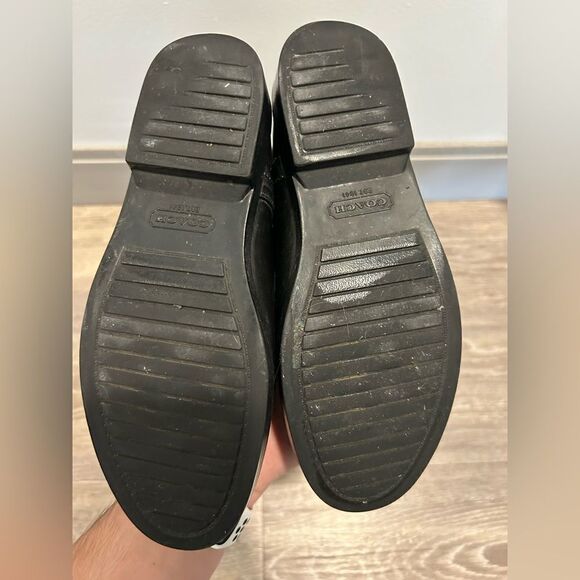 Coach black tristee signature lace up rain boots size 6B - Picture 4 of 6